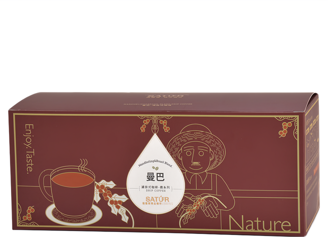 SATUR 薩圖爾 曼巴濾掛式精品咖啡 24包/盒 融合溫順甘醇經典曼巴, 10g, 24包, 1盒