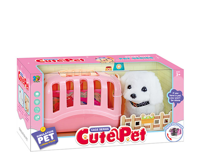 PLAYFUL TOYS 頑玩具 寵物小狗 籠子 + 針筒 + 聽診器 + 狗, 多色, 1盒