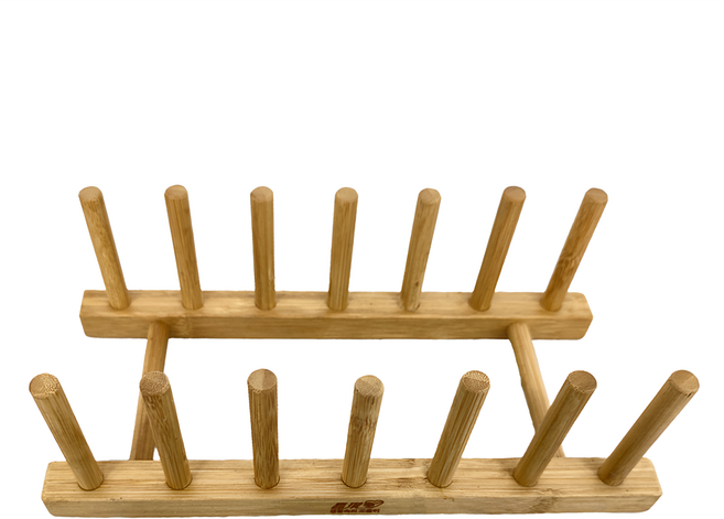 GOZENBO 御膳坊 晶瓚 孟宗竹日式杯盤架 28 x 12.5 x 9cm 1個, 日式 木紋色