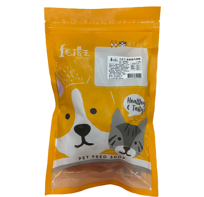 Pet Feed Shop 毛孩王 狗零食, 鮮嫩雞肉圓圈, 390g, 1包