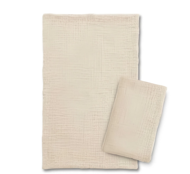 KU.KU Duckbill 酷咕鴨 雲朵皺布六層紗布澡巾, 暖調杏, 2條