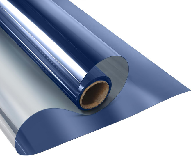 抗UV隔熱防曬防窺玻璃貼膜 110 x 90cm, 灰藍銀, 1個