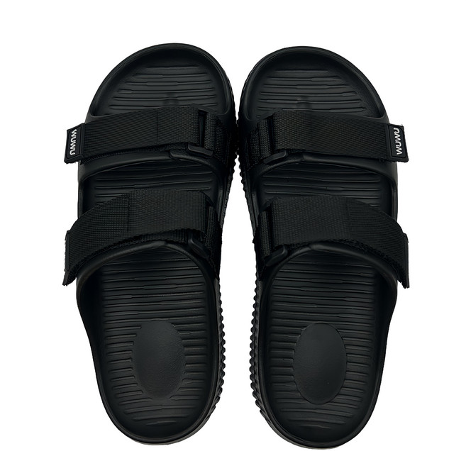 WUWU 荒野雙帶室外拖鞋, 270mm, 黑色
