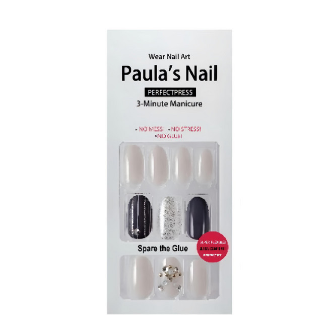 Paula's Nail 寶拉美甲 秒貼美甲片 PNW6-0005 30片, 那不勒斯, 1組