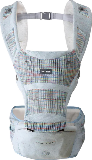 nac nac 輕量充氣腰凳式嬰幼兒揹帶, 虹藍