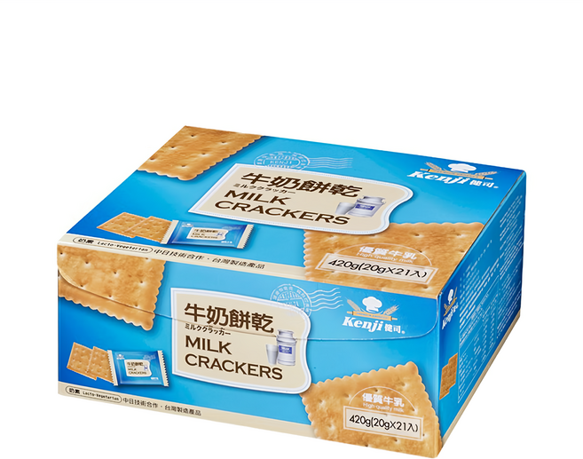 Kenji 健司 牛奶餅乾 奶素 21個, 420g, 1盒