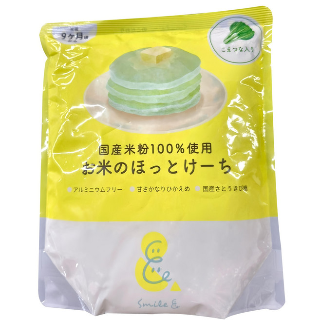 Smile& SOOOOOS. 寶寶鬆餅粉, 小松菜風味, 100g, 1包