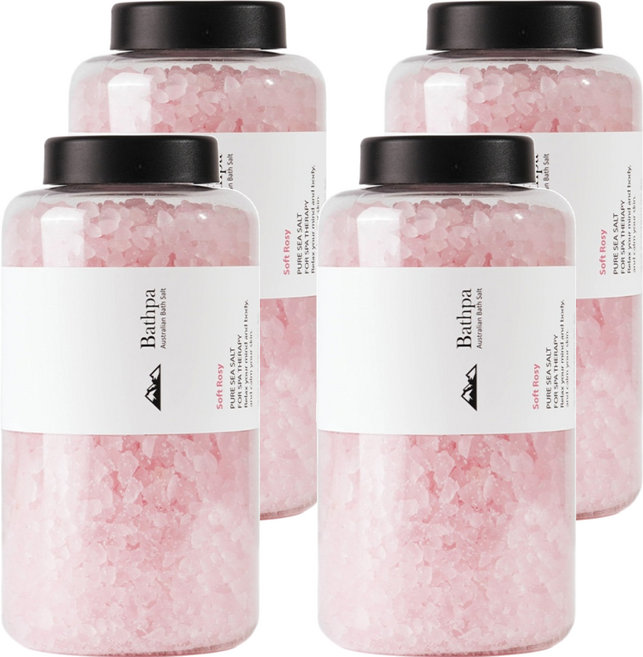 Bathpa 澳大利亞沐浴鹽 Soft Rosy 1.2kg, 4瓶