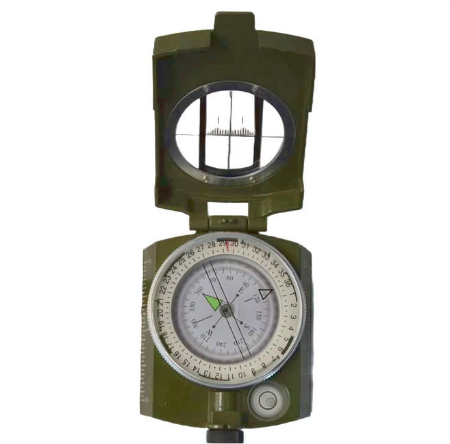 COMET 專業級高精密指南針 配備腰包裝 夜光防水 超強耐低溫, 綠色, 1個