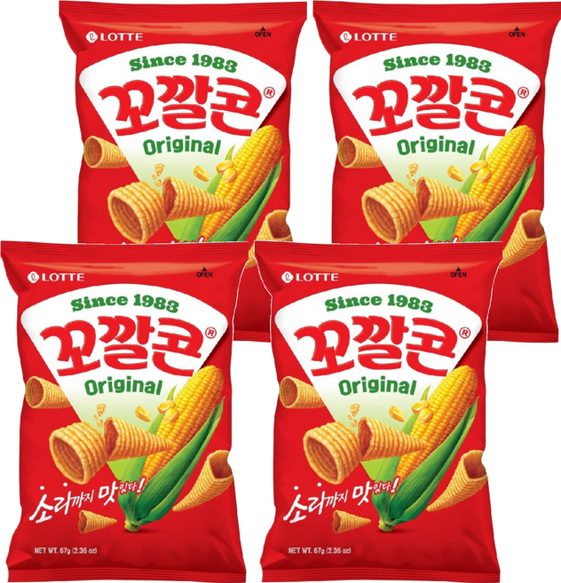 Kokkal Corn 玉米脆角 原味, 67g, 4包