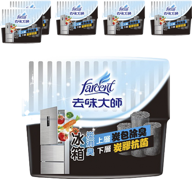 Farcent 花仙子 去味大師 冰箱炭消臭 備長炭, 150g, 6個