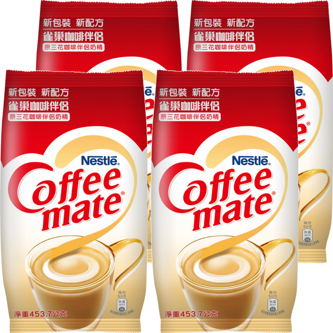 Coffee mate 咖啡伴侶 原三花咖啡伴侶, 453.7g, 1入, 4包