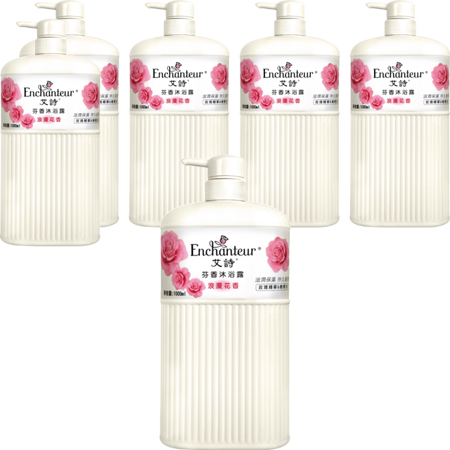Enchanteur 艾詩 芬香沐浴露 浪漫花香, 1L, 6瓶