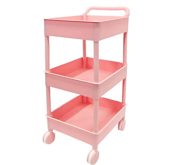 KEYWAY 聯府 大車輪推車 3層 AQ603-2, 粉色, 1個