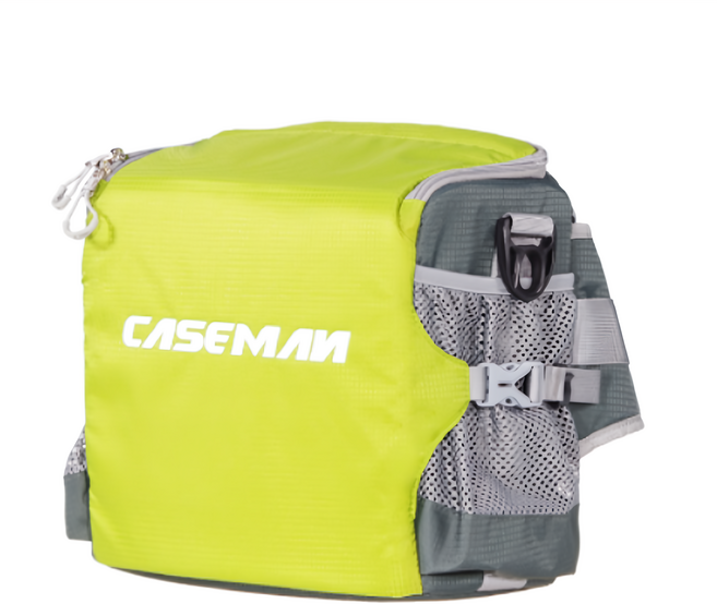 CASEMAN 卡斯曼 AW Outdoor 戶外系列 單肩攝影背包 AWS20 210D尼龍 防雨罩 多口袋設計, 青檸, 1個