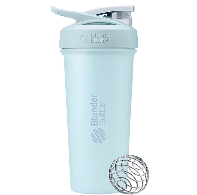 Blender Bottle Sleek SS 按壓式不銹鋼搖搖杯, 綿雲藍, 740ml, 1個