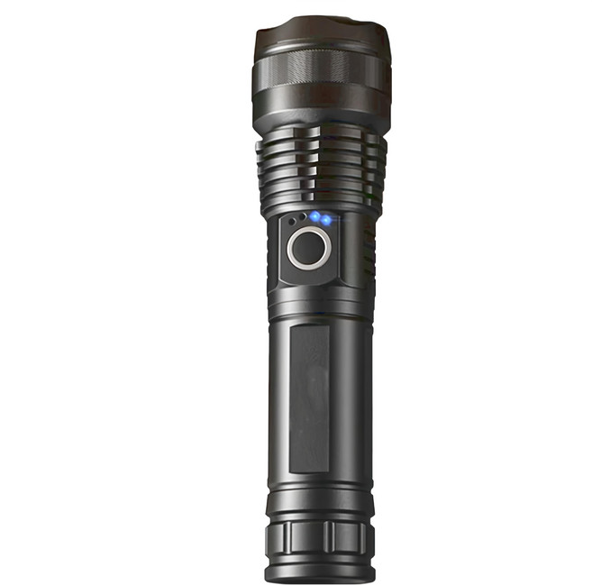 防水LED變焦手電筒 XHP70 166 x 41mm 200g 黑色, 1支