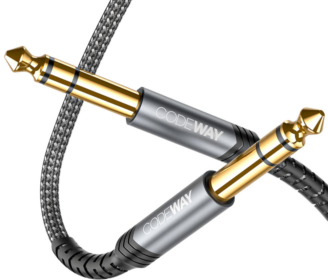 CODEWAY 音頻連接線 專業用線材 5.5mm, WA55-3M, 灰色, 1條
