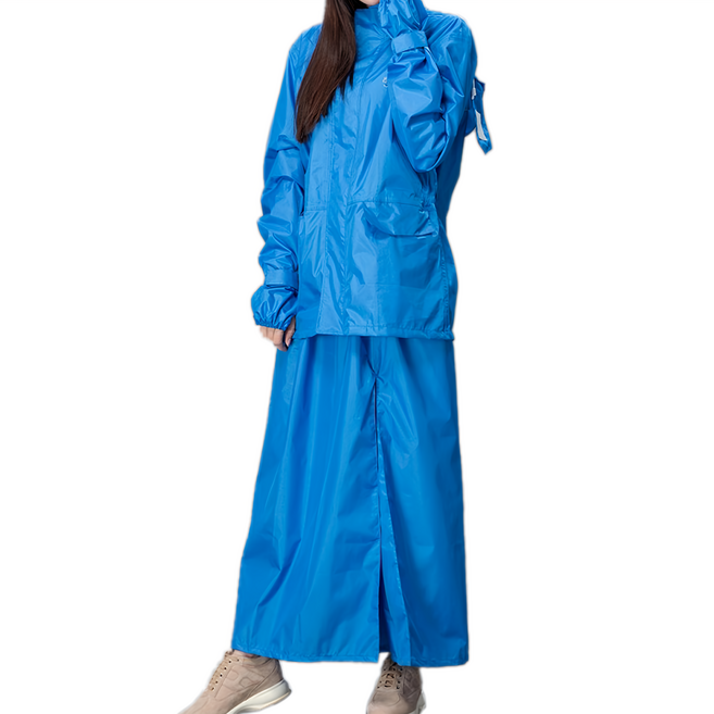 DongShen 東伸 裙襬搖搖女仕型套裝雨衣 晴雨兩用 防曬 防水 輕量化