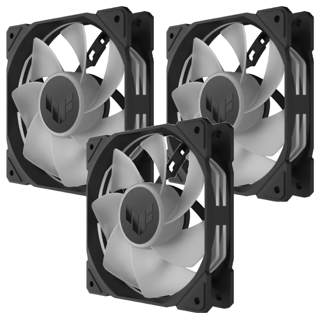 ASUS 華碩 TUF GAMING TR120 FAN ARGB REVERSE 3IN1 反向扇3入組, 黑色 + 透明色, 1組