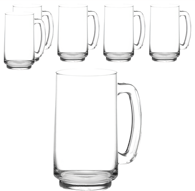 Ocean Glass Playboy 附柄啤酒杯 透明 357ml, 6個