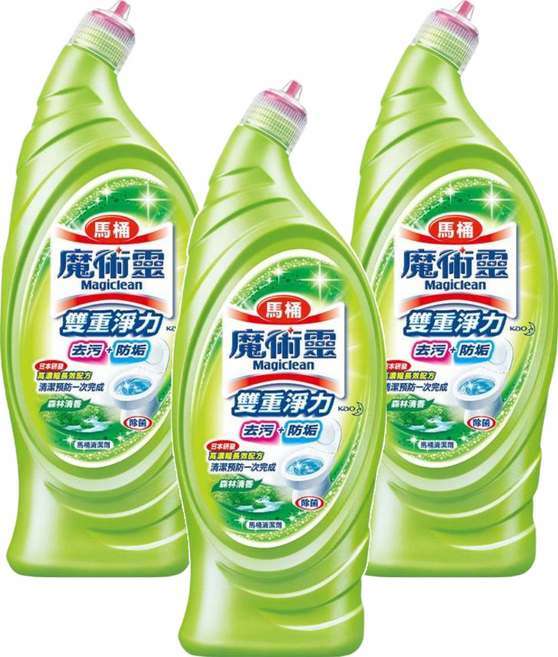 Kao 花王 Magiclean 魔術靈 雙重淨力 馬桶清潔劑 去汙防垢, 650ml, 3瓶