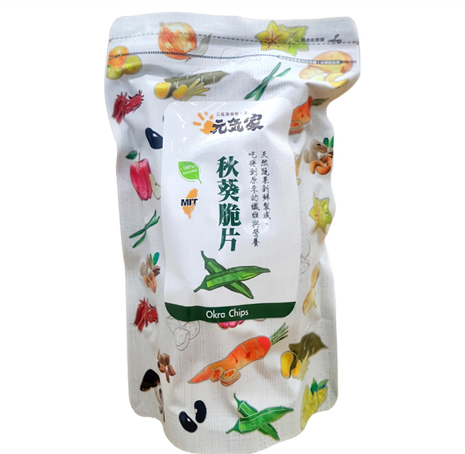 元氣家 秋葵脆片, 100g, 1包