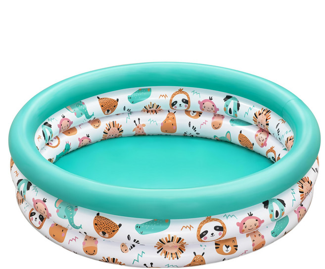 Bestway 叢林夥伴兒童戲水池, 叢林造型 白色 + 藍色, 1個