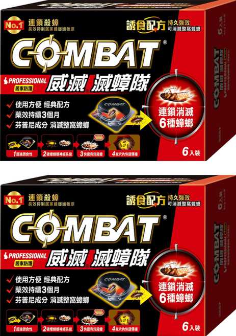 COMBAT 威滅 滅蟑隊 6個, 27g, 2盒