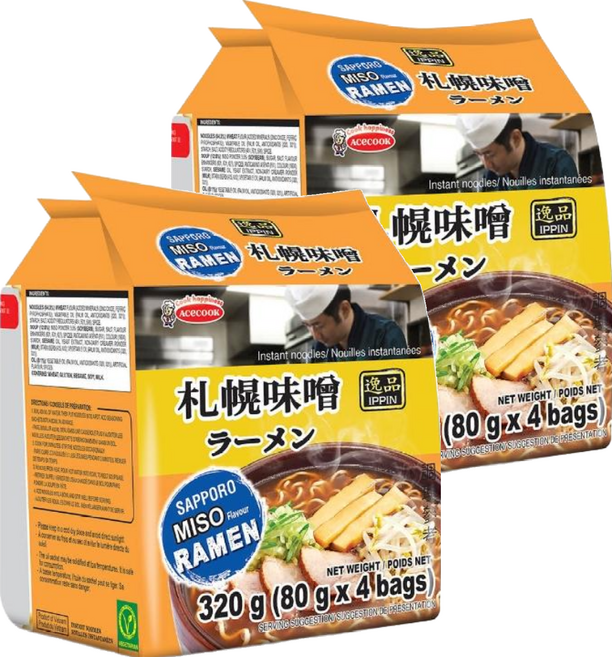 AceCOOK IPPIN 逸品 日式泡麵 札幌味噌風味 80g, 8包