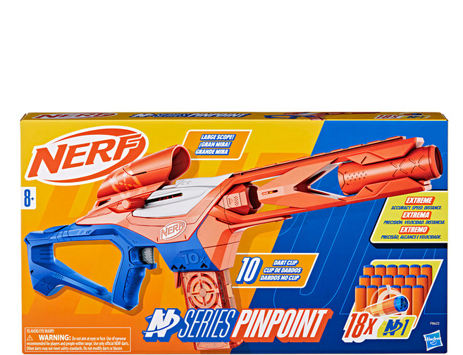 NERF 樂活打擊 N系列 玩具槍 附18發子彈 10發彈匣, 神準王 橘色 + 藍色, 1盒