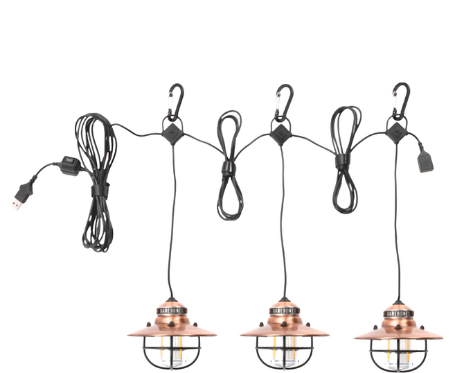 BAREBONES 串連垂吊營燈Edison String Lights, 古銅色, 1組