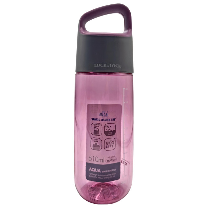 LocknLock 樂扣樂扣 HLC835V-CHS 運動水杯, 粉色 + 黑色, 510ml, 1個