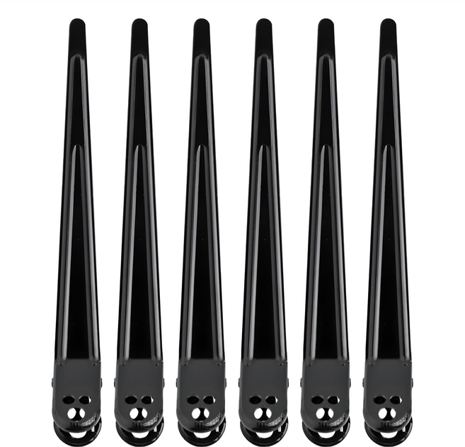 gloss&glow 無痕大鴨嘴夾, 黑色, 6支