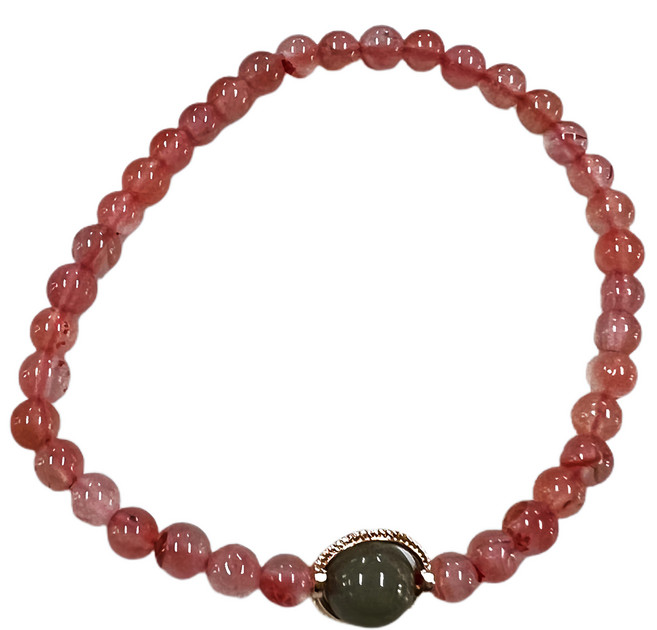南紅瑪瑙 + 東陵玉 設計手鍊