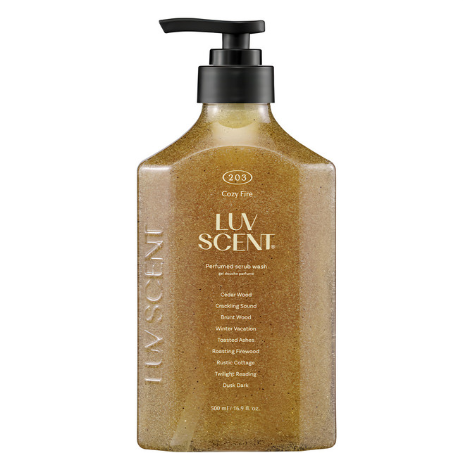 Luv Scent 磨砂沐浴露 203 Cozy Fire 500ml, 1瓶