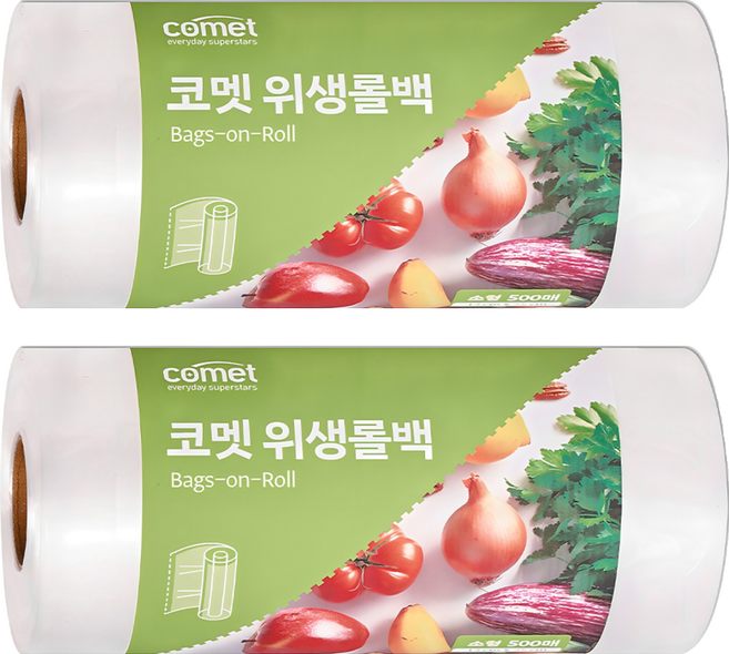 comet 捲筒型食物保鮮袋, S(17 x 25cm), 500張, 2個