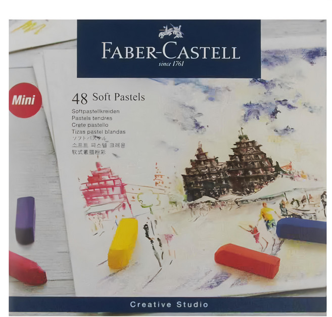 FABER-CASTELL 輝柏 創意工坊軟性粉彩條, 48色, 1盒