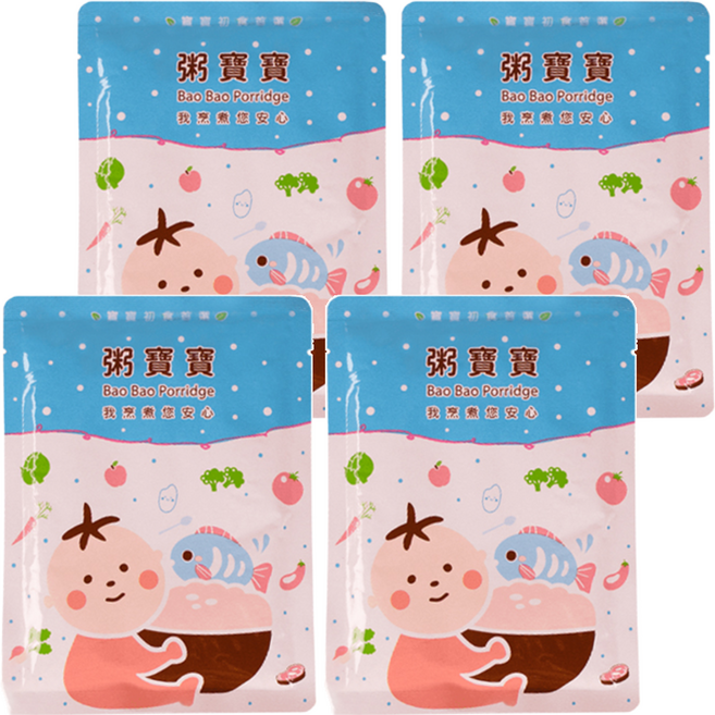 粥寶寶 農翠平埔豬寶粥 7個月以上, 150g, 4包