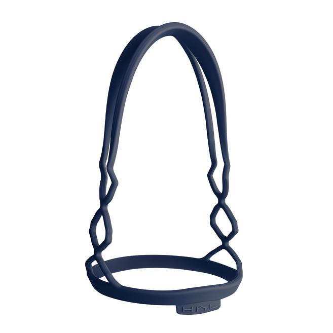 HhL DESIGN 矽膠環保飲料提袋 附收納袋 午夜藍色 便攜手提, 1個