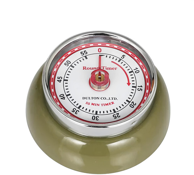 DULTON 磁吸廚房計時器 70 x 30mm 158g, 軍綠色, 1個