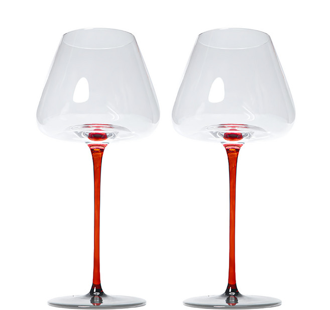Rochester Tri 紅酒杯 紅色杯腳, 2個, 720ml