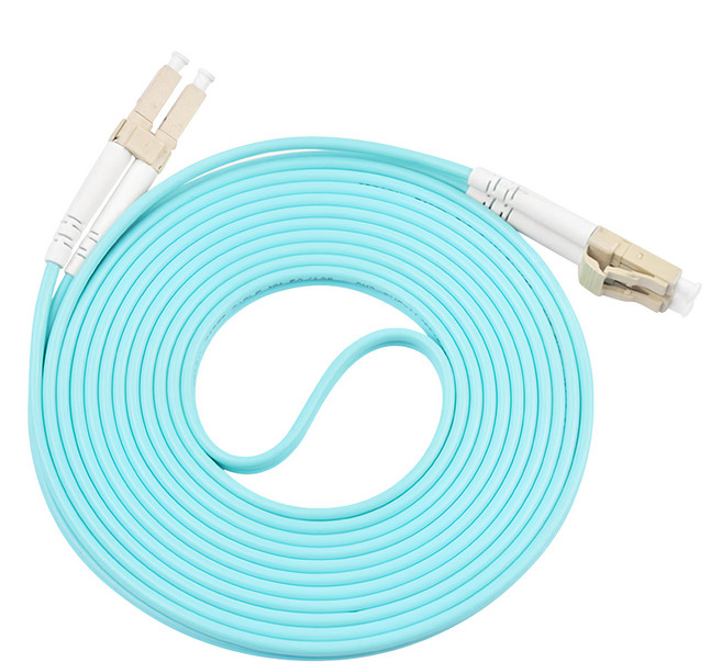 Neon 台灣霓虹 電信級LC-LC多模10G雙芯OM3全雙工光纖跳線, 3m, 淺藍色, 1條