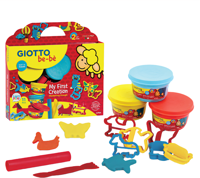 GIOTTO be-be 寶寶黏土派對, 混合顏色, 600g, 1組