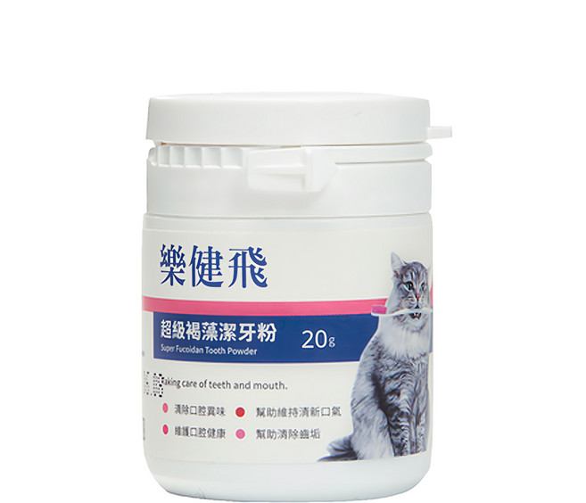 樂健飛 貓用寵物超級褐藻潔牙粉, 1瓶, 20g
