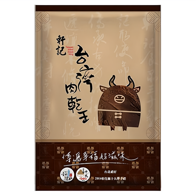 Taiwan dried meat king 軒記 台灣肉乾王 黑胡椒牛肉乾, 75g, 1包