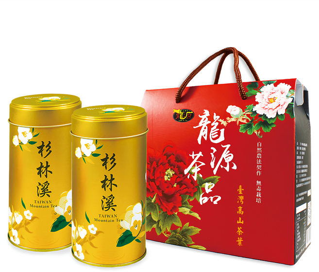 龍源茶品 鑫龍源 杉林溪茶葉禮盒, 30g, 2罐, 1盒