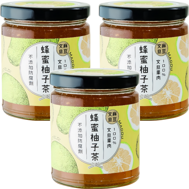 麻豆區農會 蜂蜜柚子茶, 300g, 1入, 3罐