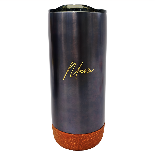 Maru 丸山製研 陶瓷保溫杯 直徑8cm 高度19cm 330g, 科技黑, 660ml, 1個