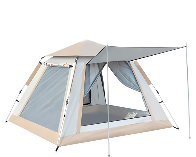 黑膠全自動天幕速開帳篷, 4人, 黑膠